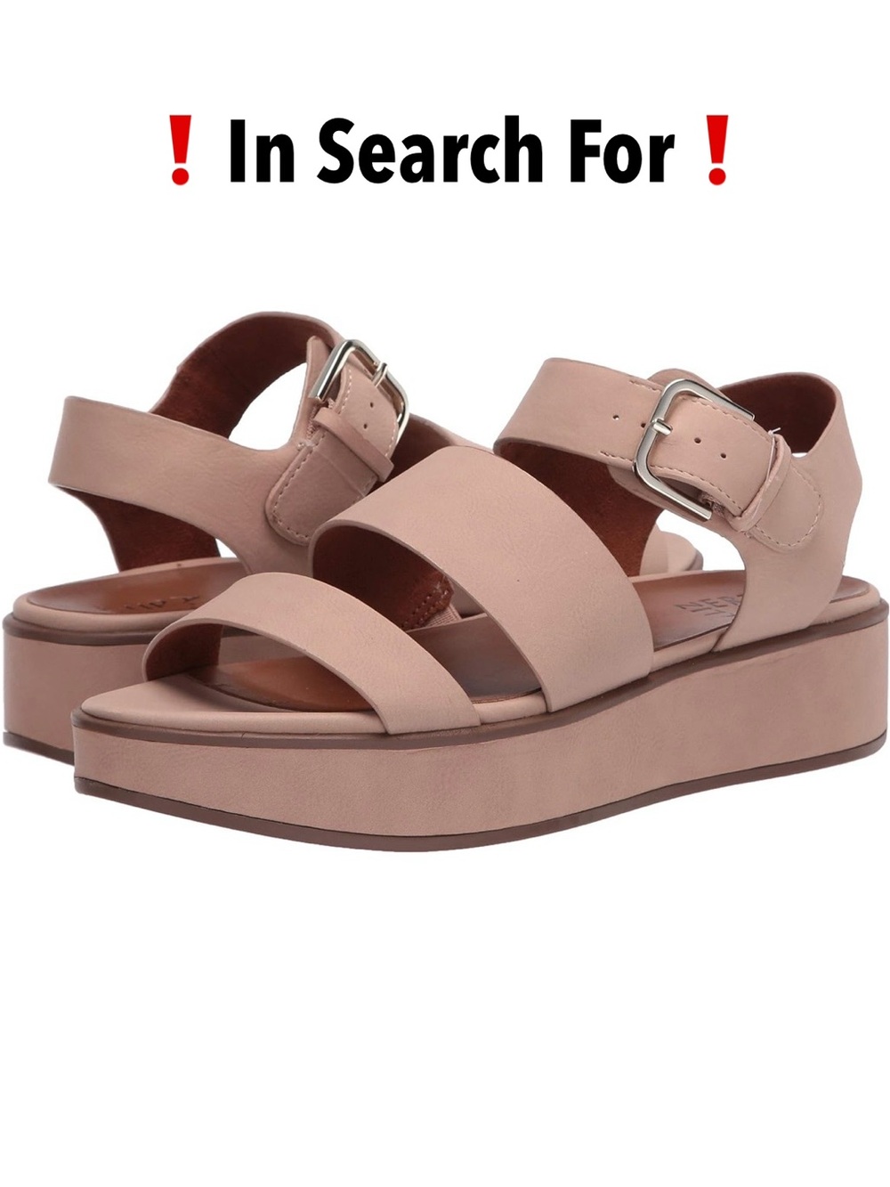 ❗️IN SEARCH FOR❗️ Naturalizer Blush Strappy Platform Sandals with Buckle